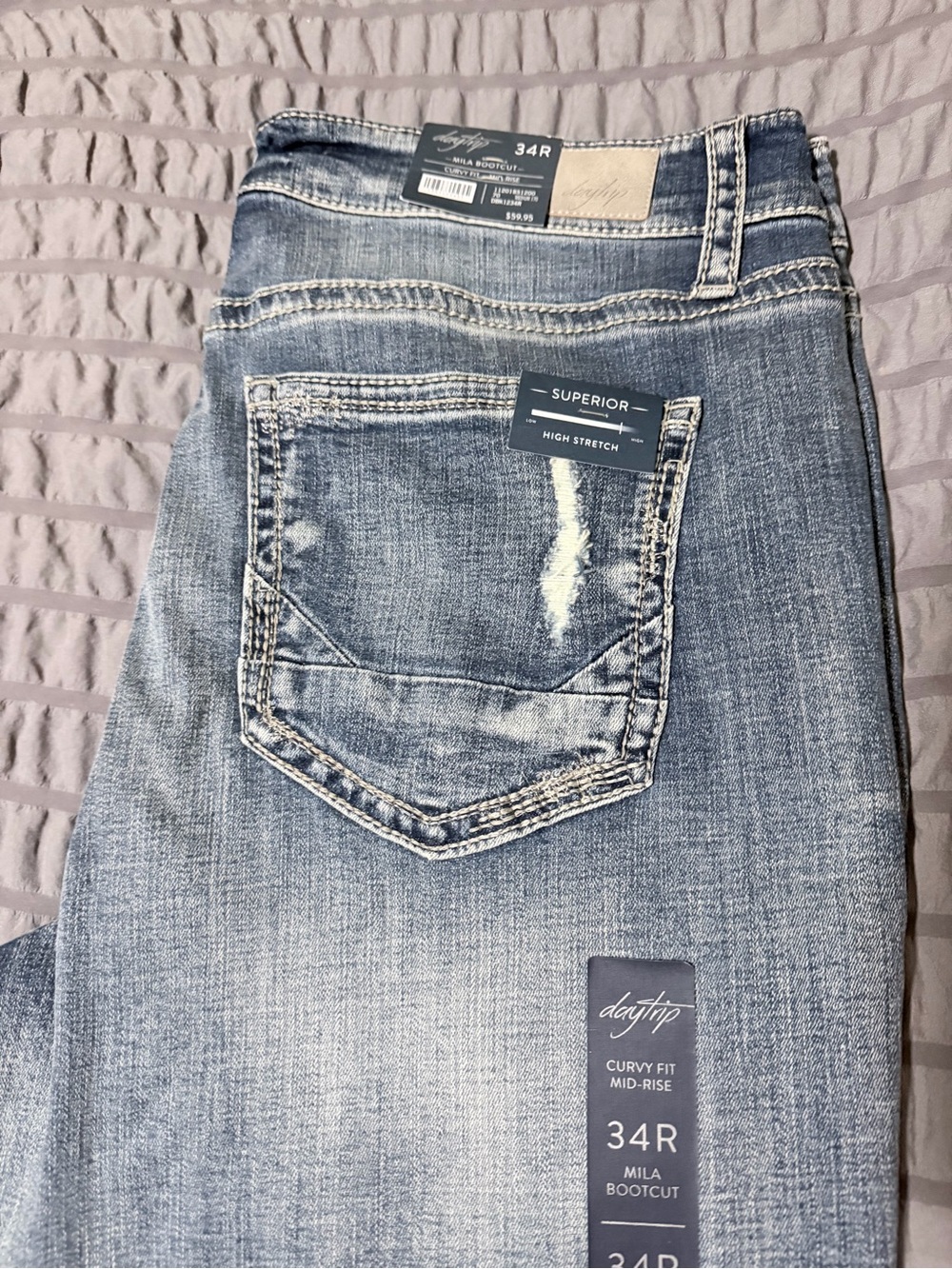 Daytrip Light Blue Bootcut Jeans - Curvy Fit Mila